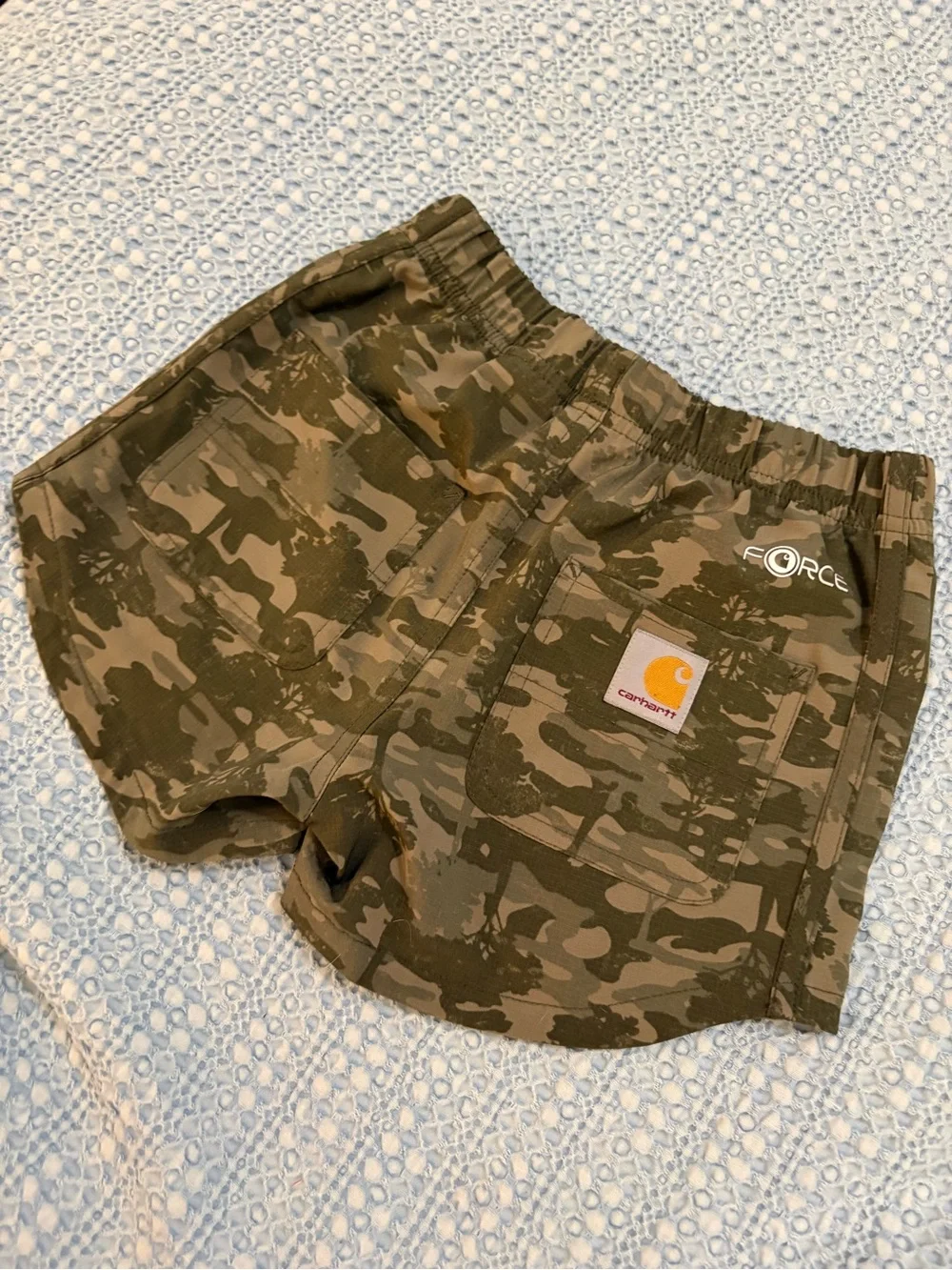 Carhartt Youth XS 5/6 Camo Rugged Flex Ripstop Shorts